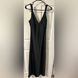 a new day black slip maxi dress, size large